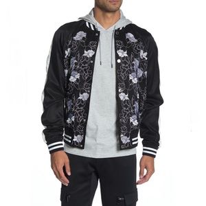 NEW ⭐️ Michael Kors Black floral Bomber Jacket